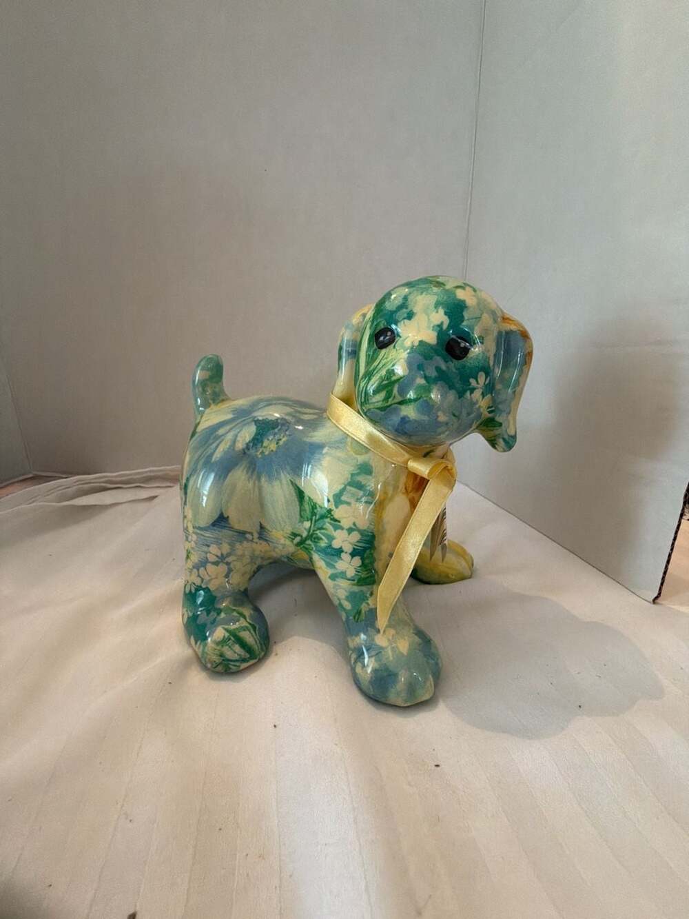 Joan Baker Designs Porcelain Patchworks Puppy Figurine